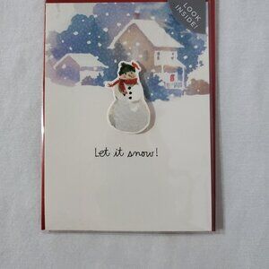 Hallmark “Let it Snow” Holiday Paper Wonder Card NWT